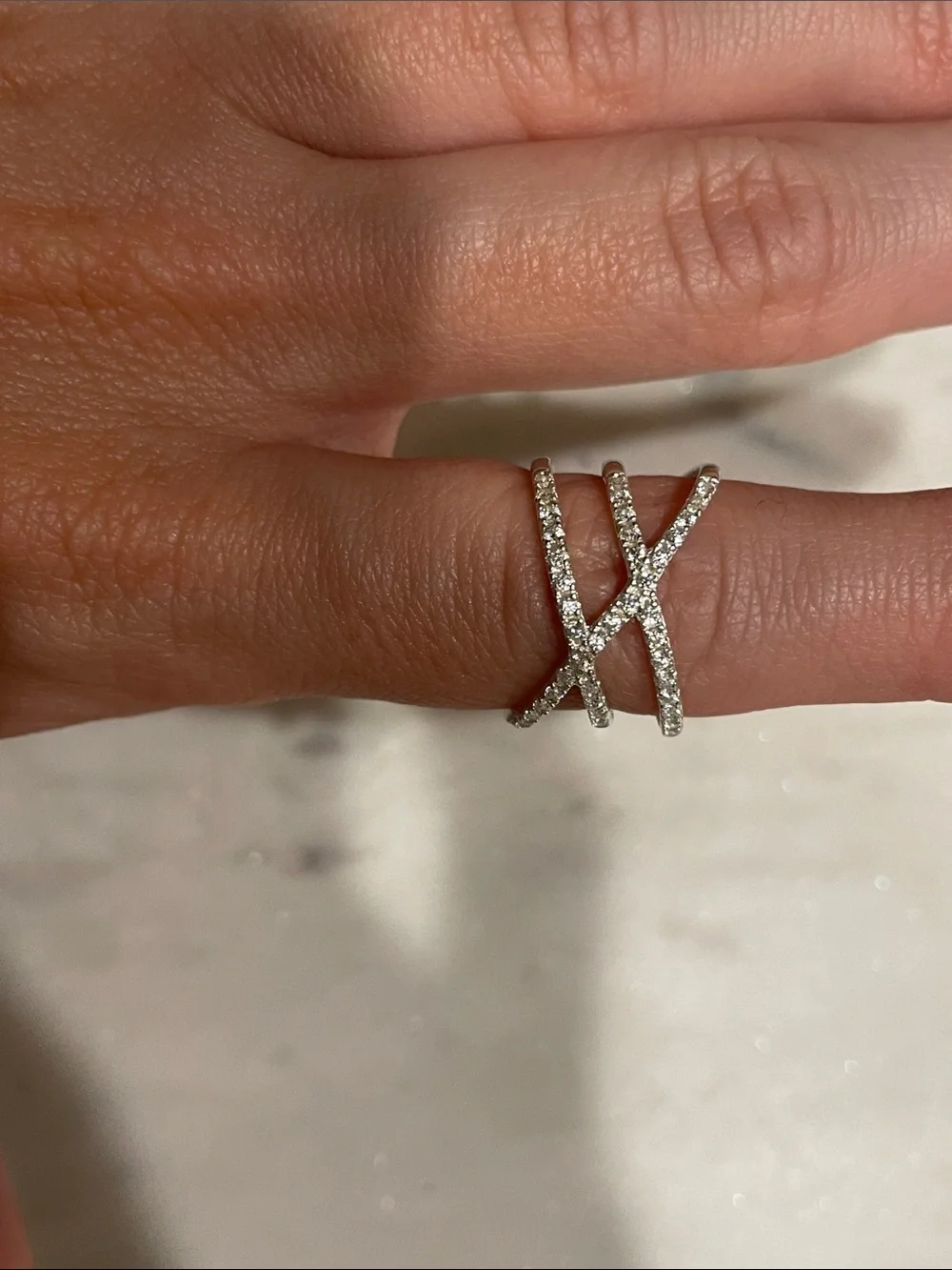 Sterling Silver Crystal Ring